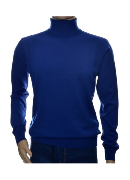 Férfi pulóver 302, kasmír, kobaltkék