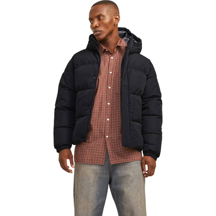 Geaca JACK &JONES Bradley Puffer Hood 38902, Negru