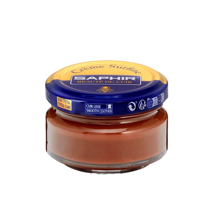 Crema pentru pantofi, Saphir, 50 ml, Maro mediu