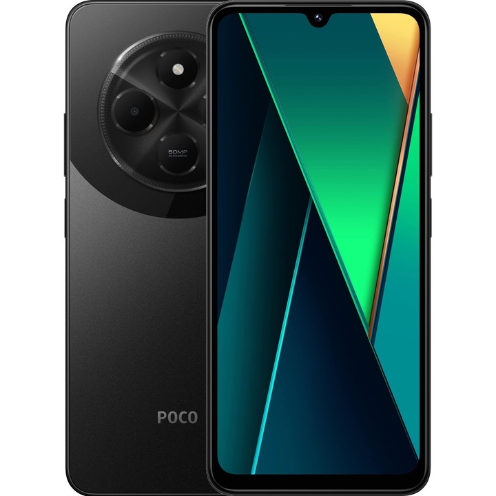 Мобилен телефон Poco C75, 8GB RAM, 256GB, Черен
