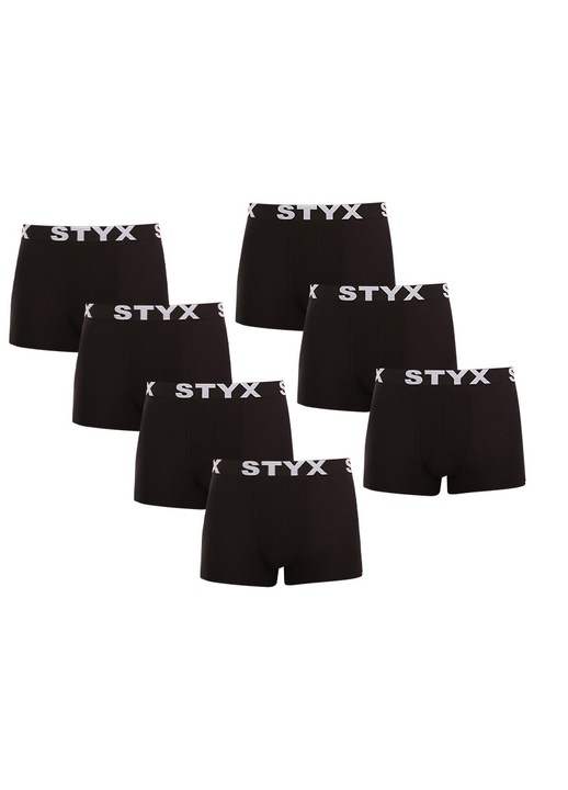 Set 7 perechi lenjerie intima barbati 7G960, Styx, Bumbac, Negru