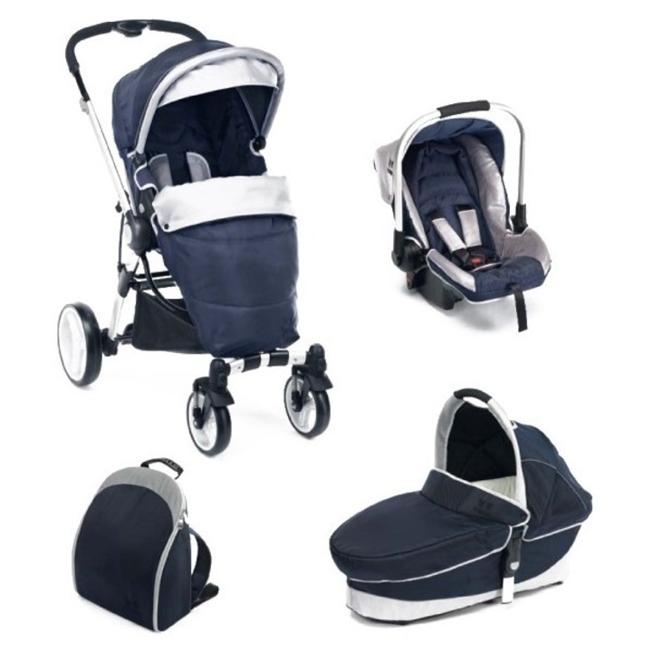 Carucior reversibil 3 in 1 P4 Trio-albastru