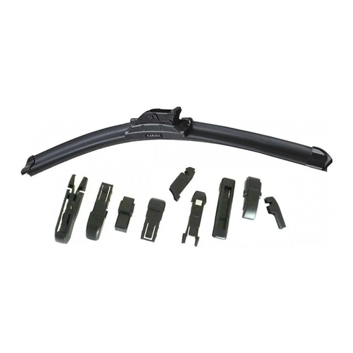 Stergator auto Driwei, 475mm, set cu 9 atasamente, negru