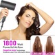 Сешоар Morovan, 1800W, 3 температурни настройки, сгъваем дизайн, черен