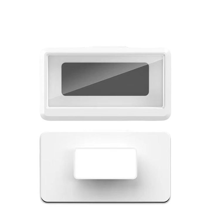 Cutie de protectie pentru telefon montata pe perete, impermeabila, rotire 360°, alb