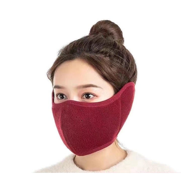 Дамски наушници, червени, кадифени, един размер