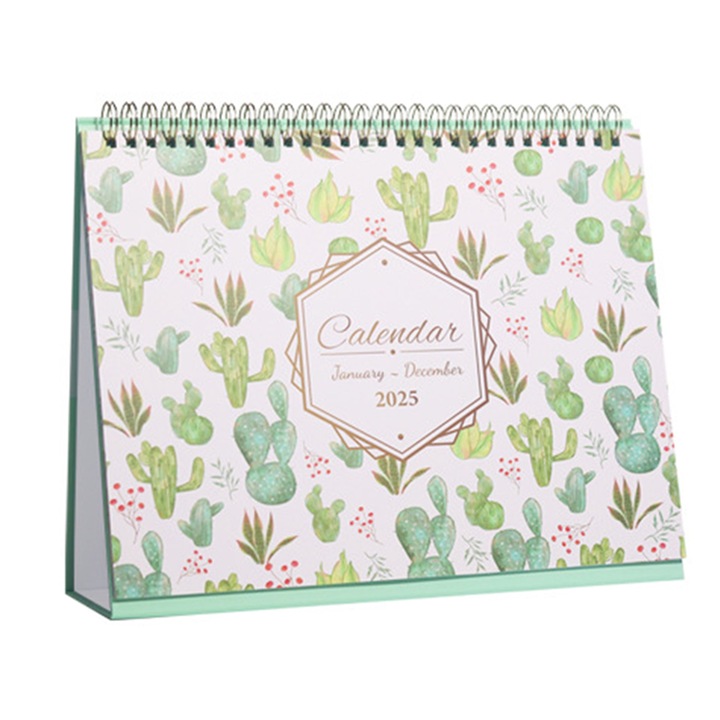 Calendar de birou 2025, Enforose, multicolor, 25.3x21.1x7.8cm, pagini pentru memorii