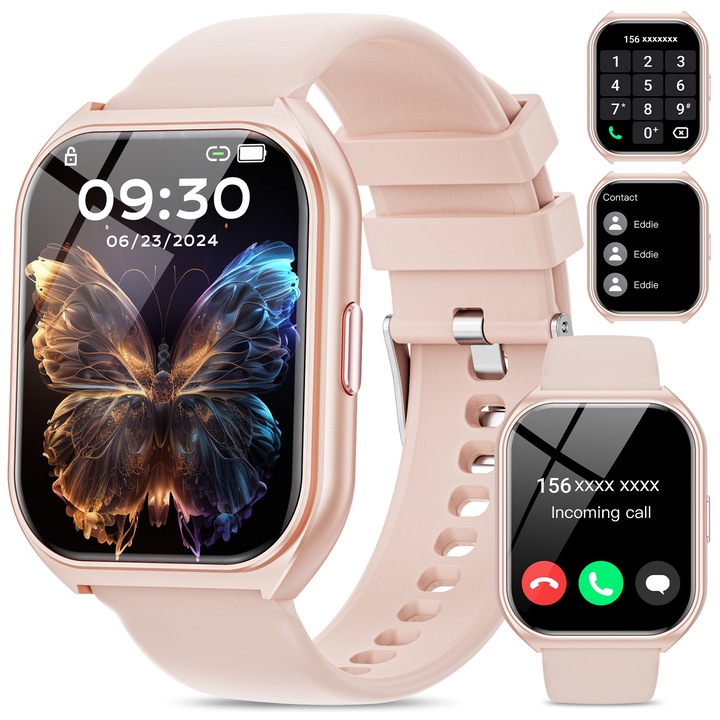 Смарт Часовник Smartwatch, Jieshuo, модел Z2, 1,85 инча, управление на здравето на жените, Bluetooth разговор, крачкомер, проследяване на спортни данни, интелигентни известия, фитнес проследяване