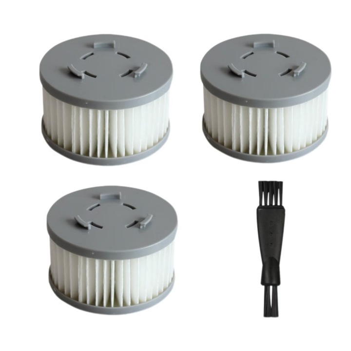 Set 3 filtre HEPA pentru aspiratoare verticale Jimmy JV85, JV85 Pro, H9 Pro cu perie de curatare