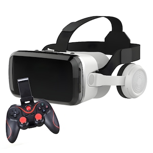 Ochelari VR/3D Pentru Telefon Mobil IOS Android, Jocuri, Video, Dimensiuni Telefon 4.5-6.7 Inch, Casti si Controller Bluetooth cu Acumulator Incorporat, Lentile Acril Reglabile