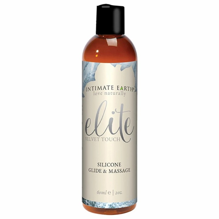 Szilikon síkosító, Intimate Earth, Elite Glide, 60 ml, ultrakönnyű, E-vitaminnal