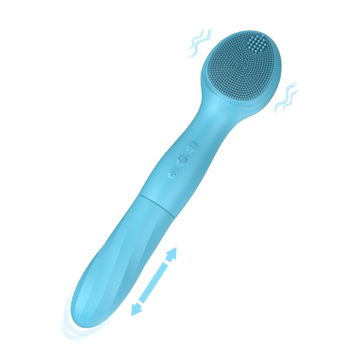 Pálcás vibrátor, G-pont stimuláció, csikló- és mellmasszázs, vízálló vibrátor, 12 rezgés, mágneses töltés, női vagy páros szexjáték, kék