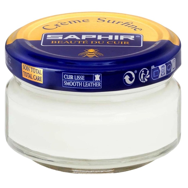 Боя за кожени обувки, Saphir, хидроизолация, 50 ml, бяла