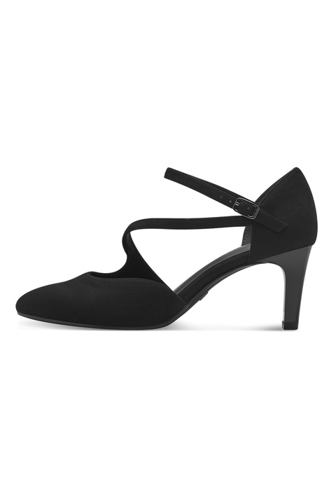 Tamaris, Pántos cipő sarokkal, Fekete