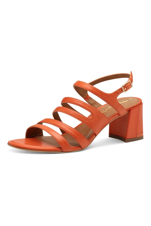 Tamaris, Vastag sarkú bőrszandál, Mandarinszín
