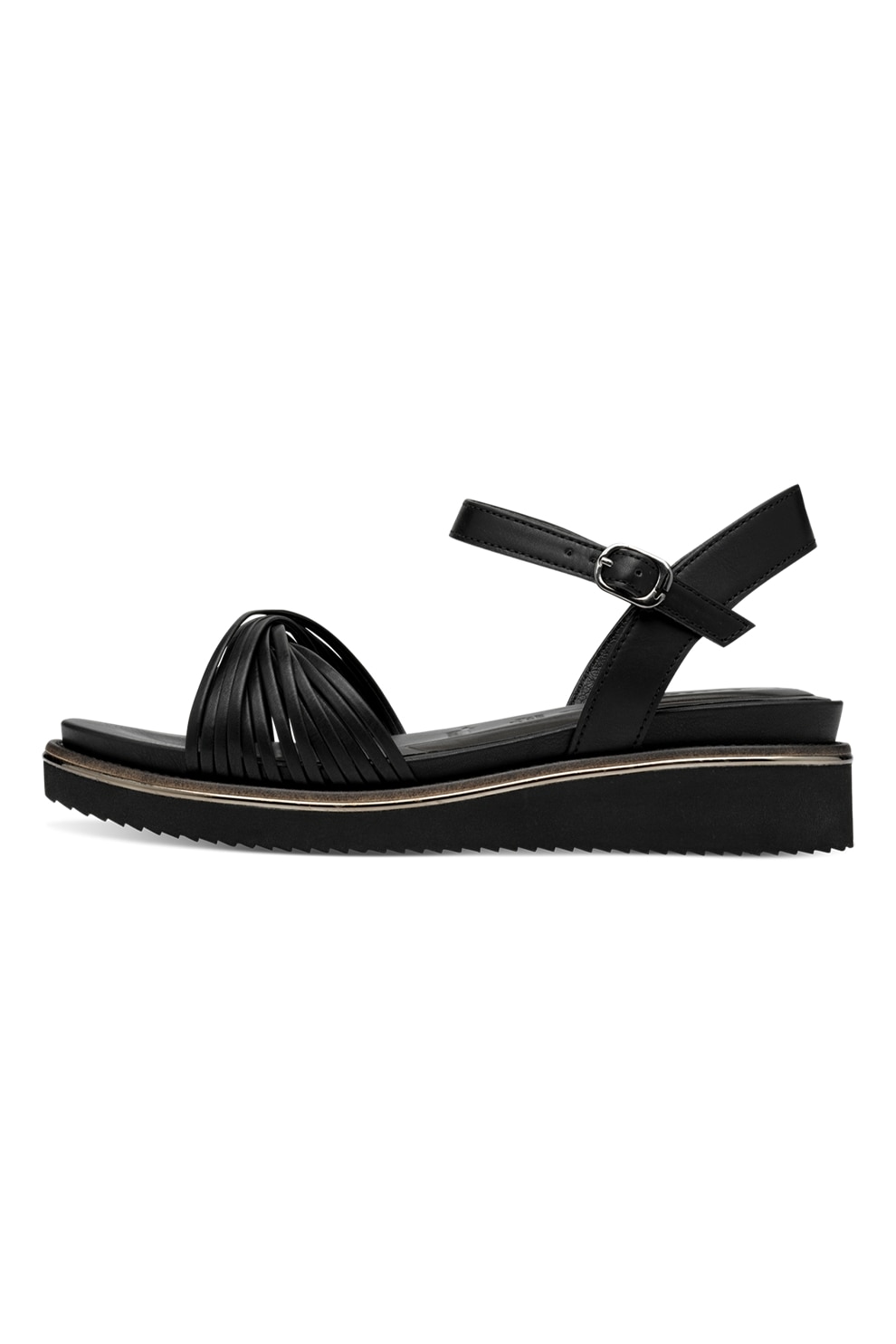 Tamaris, Sandale wedge, Negru, 38