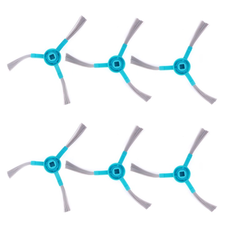 Странична четка 6 броя AMRINUGL за робот прахосмукачка Conga 3090 3490 4090, ABS, 11x11x4cm, многоцветни
