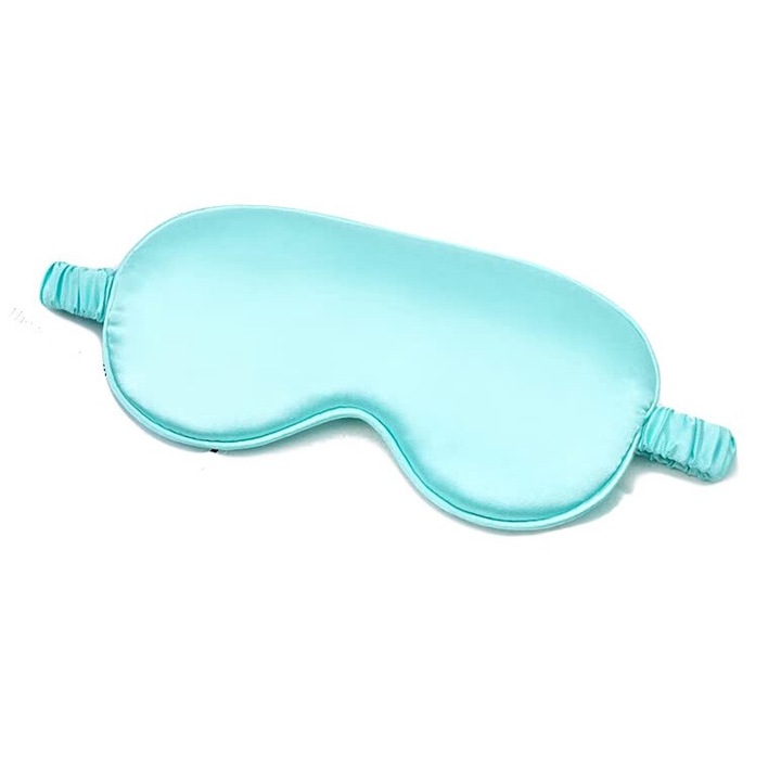 Маска за сън LOEYA, маска за сън, маска за сън, маска за сън от копринена черница, хипоалергенна, дишаща, океанско синьо