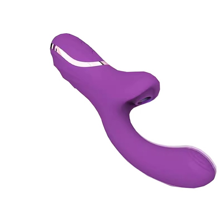 Вибратор за клитор, 10 стъпки, 22.5 х 3.5 см, Лилав, Комплект със захранващ кабел и ръководство