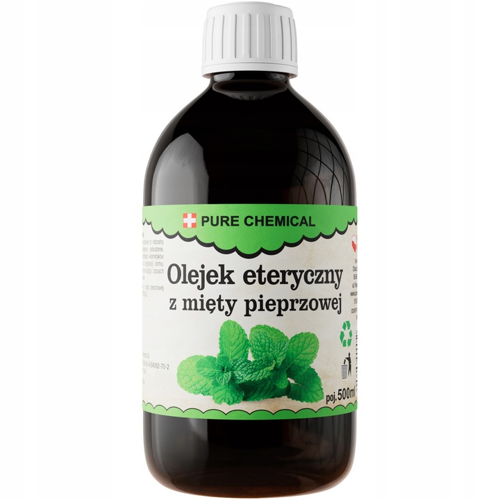 Ulei de Menta, Chosa, Pure Natural, 500ml, Fara Aditivi, Nerafinat, Racoritor si revigorant, Calmeaza durerile si tensiunile, Antiseptic, Veseleste mintea si corpul, Ameliorarea durerii, Curata caile respiratorii, Inhalatii pentru raceala
