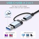 Адаптер Хъб USB Type-C 3.0 Multiport 8-in-1 - 3.5 mm Jack Audio, 3 x USB 2.0 Type-A, 1 x USB 3.0 Type-A, SD/TF Card Reader, 1 x USB 3.0 Type-C data, Докинг станция Лаптоп Apple MacBook Air/Pro, Lenovo, Dell, HP, Asus, Acer, Chromebook, Таблет, Сив