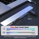 Адаптер Хъб USB Type-C 3.0 Multiport 8-in-1 - 3.5 mm Jack Audio, 3 x USB 2.0 Type-A, 1 x USB 3.0 Type-A, SD/TF Card Reader, 1 x USB 3.0 Type-C data, Докинг станция Лаптоп Apple MacBook Air/Pro, Lenovo, Dell, HP, Asus, Acer, Chromebook, Таблет, Сив