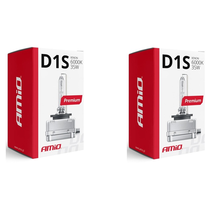 Set 2 becuri xenon D1S PREMIUM 12V 35W 6000K