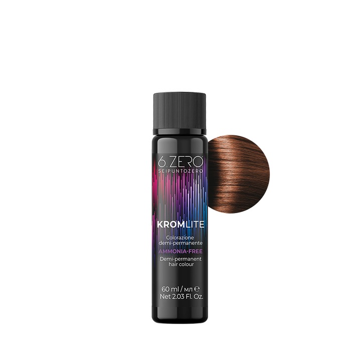Vopsea demi-permanenta pentru par fara amoniac 6.Zero Kromlite 6.4 Blond aramiu inchis 60 ml