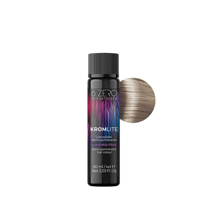 Vopsea demi-permanenta pentru par fara amoniac 6.Zero Kromlite 8.13 Blond deschis bej rece 60 ml