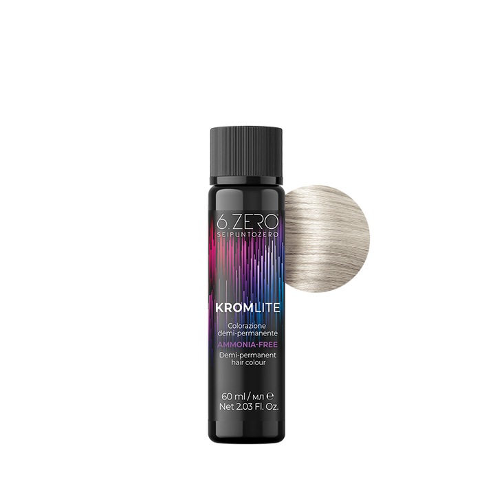 Vopsea demi-permanenta pentru par fara amoniac 6.Zero Kromlite 9.13 Blond bej rece foarte deschis 60 ml