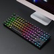 Tastatura Jertech 60%, Ergonomica, RGB, Negru, Gaming