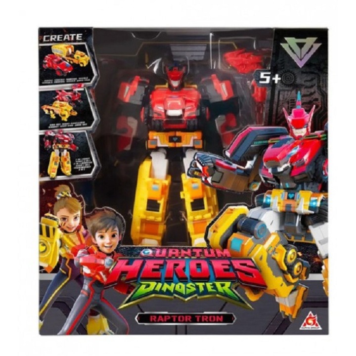 Robot−Transformer Dinoster − Raptor Tron (2 masini−dinozaur)