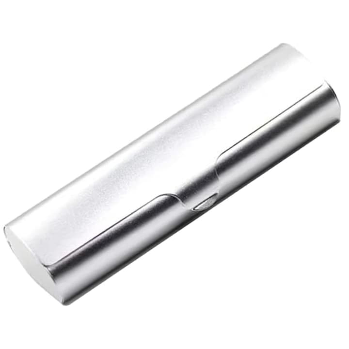 Etui pentru ochelari, MunDeir, aluminiu, 15.4x5.8x2.7cm, argintiu