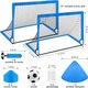 Set porti de fotbal pentru copii Morovan, 2 porti, minge de fotbal, echipament de antrenament portabil, pentru varste 3-16 ani