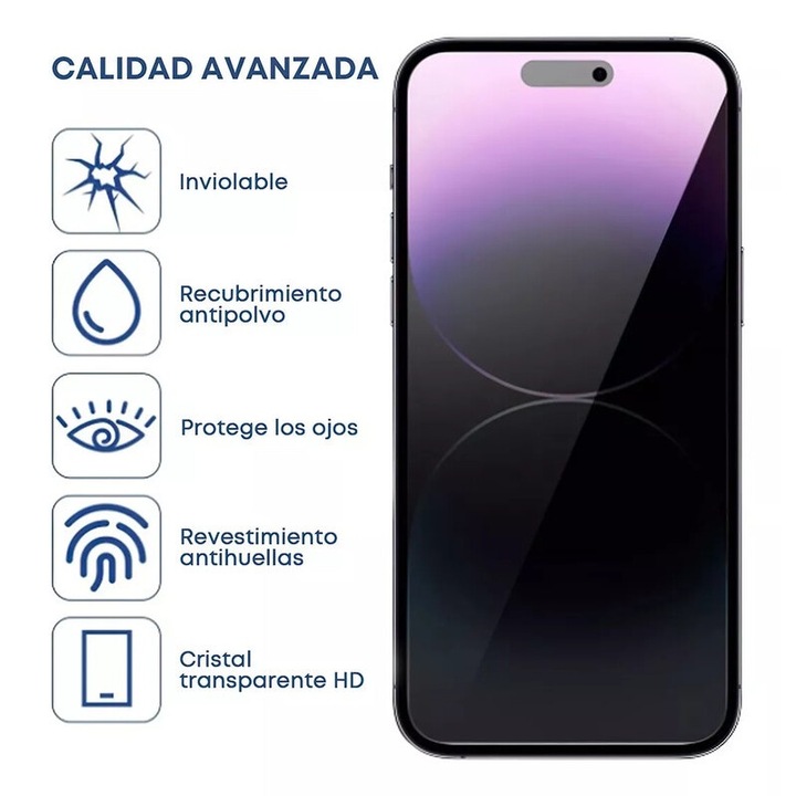 Комплект от 2 малки протектори за екран и обектив за камера за iPhone 14 Pro Max, прозрачни, 0,33 mm