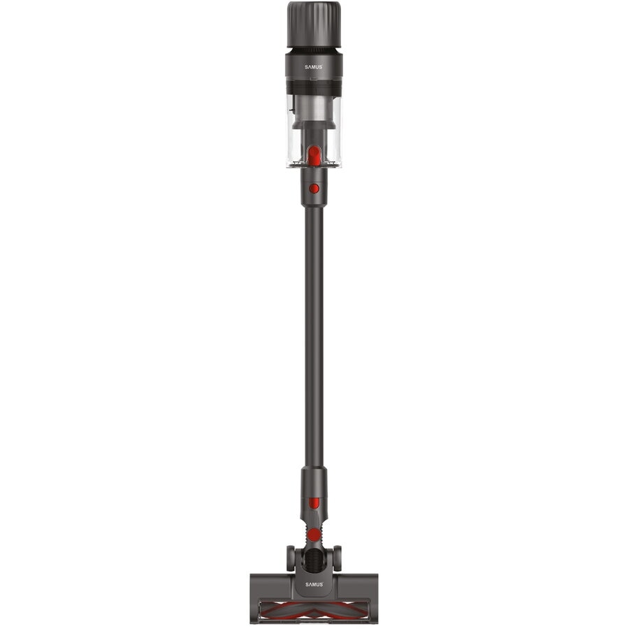 Aspirator vertical fara fir 2 in 1 Samus Storm Air Force, 2 trepte de putere (Eco / Turbo), Putere de aspirare max. 24 kPa (90 W), Recipient colectare 650 ml, Gri