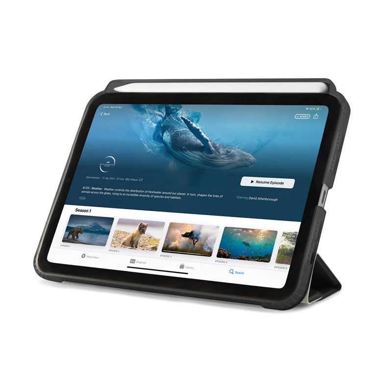 Husa Pipetto Origami No3 compatibila cu iPad Mini 6 2021 / 7 2024 Black