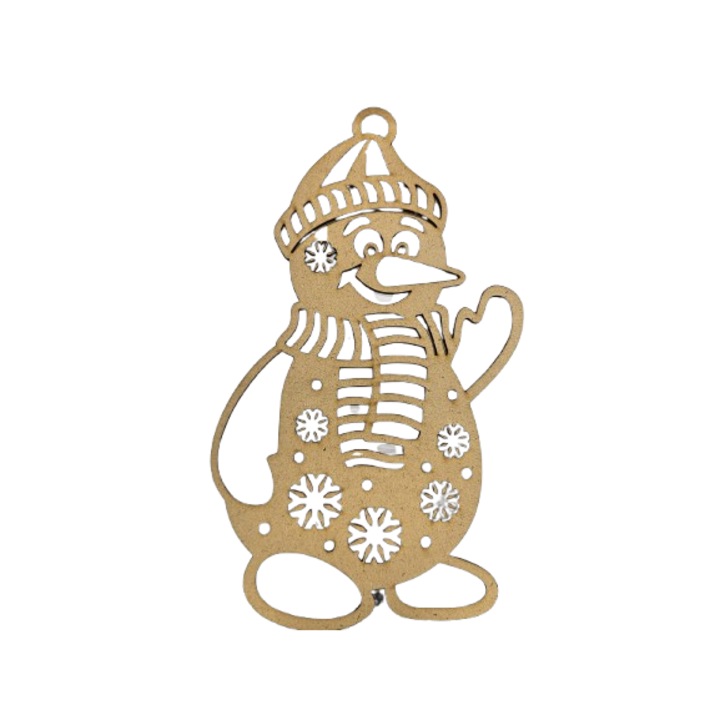 Decoratiune Om de zapada, 130x221 mm, natur