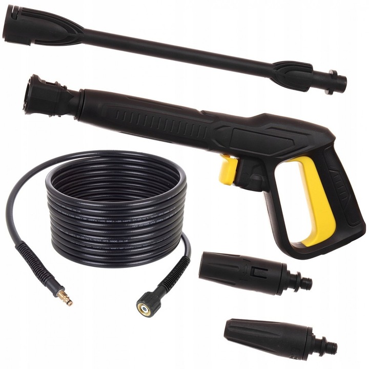 Set pistolet, lance, duza rotativa si furtun de inalta presiune 10m, conector M22, compatibil cu Karcher K2-K5