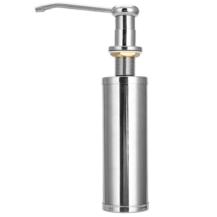 Enforose szappanadagoló, modern design, 304-es rozsdamentes acél, újratölthető, konyhai vagy fürdőszobai mosogatóhoz