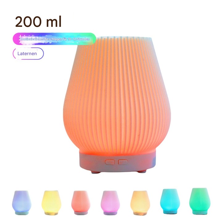 Enforose 200ML párásító távirányítóval, elegáns kialakítás, különböző színek, aromaterápiás funkció