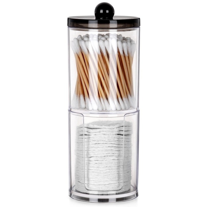 Konténer, Vilde, Helytakarékos, Higiénikus tárolás, Adagoló funkció, 7 x 18, 5 cm, Átlátszó