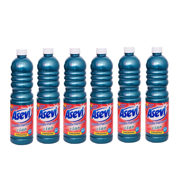 Pachet Solutie curatat pardoseli, Asevi Cian, 1l X6