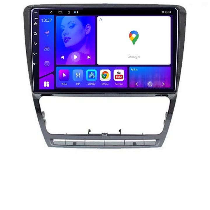 Navigatie dedicata Skoda Octavia 2 2005-2013 KIT-005 NAVTEC Android Ecran 720P Octa Core 4+64 Carplay Android auto