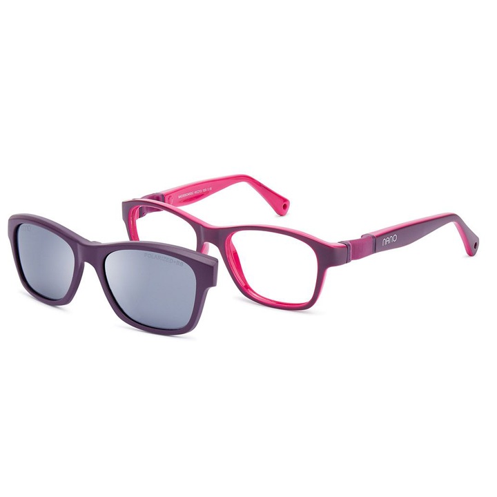 Rame Ochelari De Vedere cu Clip On polarizat Fete Nano Vista NAO3050347SC, Cauciuc, 47 mm