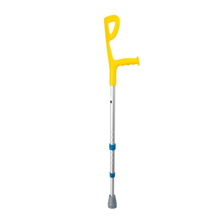 Carja ergonomica pentru copii, sprijin antebrat, ajustabila pe inaltime, galbena