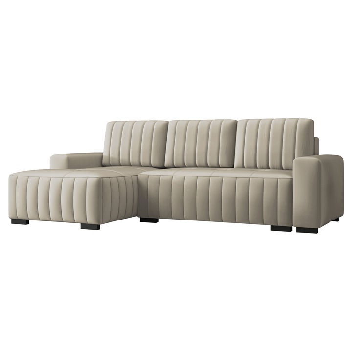 Coltar living Fibenins, MIRJAN24, Stanga, ecru, 85x140x240 cm