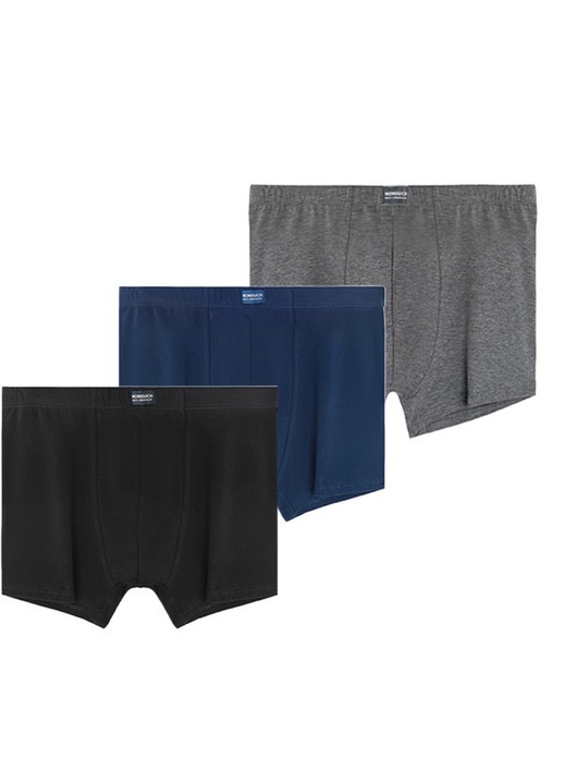 Lenjerie intima barbati Nonsuch, set 3 bucati, bumbac 100%, elasticitate ridicata, culori asortate, 4XL