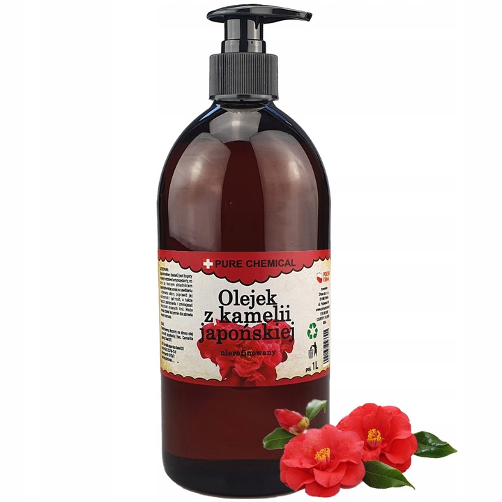 Ulei de Tsubaki din Camelia Japoneza, Chosa, Pure Natural, 1000ml, Fara Aditivi, Cu Dozator, Hidratare intensiva, Regenerare a pielii si parului, Elasticitatea pielii, Confera parului o stralucire sanatoasa