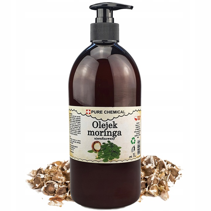 Moringa olaj, natúr, finomítatlan, hidegen sajtolt, adagolós, 1l